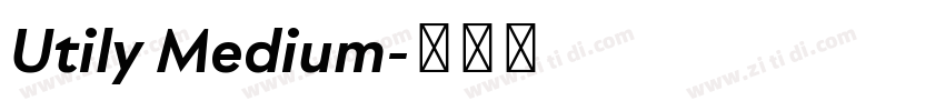 Utily Medium字体转换